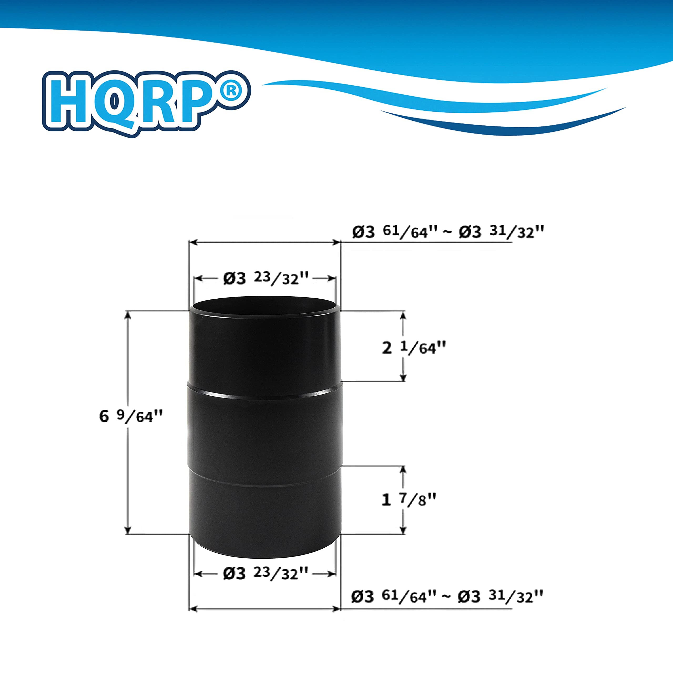 HQRP  
3 61/64" ~ 3 31/32"  
3 23/32"  
2 1/64"  
6 9/64"  
1 7/8"  
3 23/32"  
3 61/64"  
3 31/32"