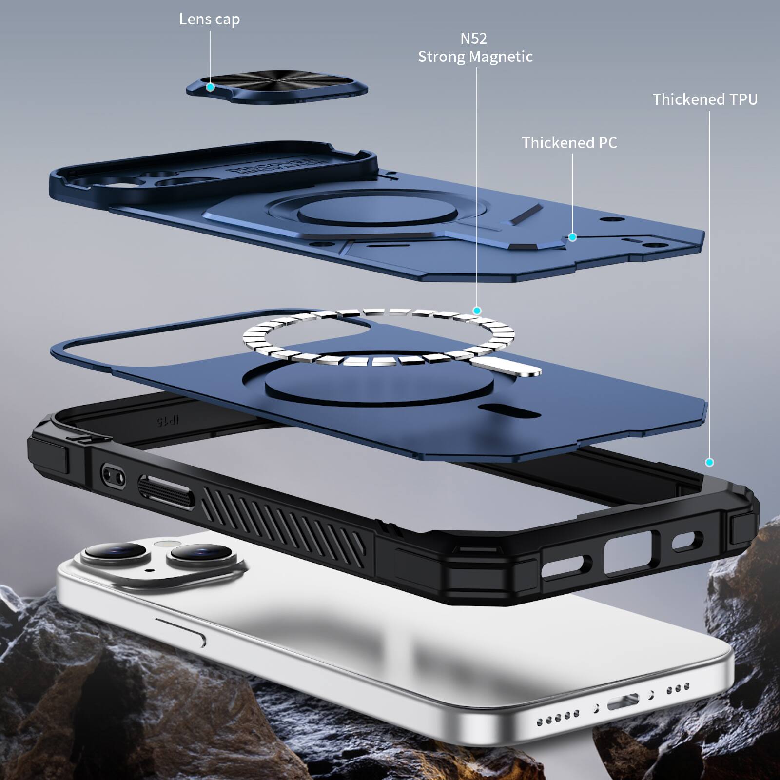 Lens cap N52 Strong Magnetic Thickened TPU Thickened PC