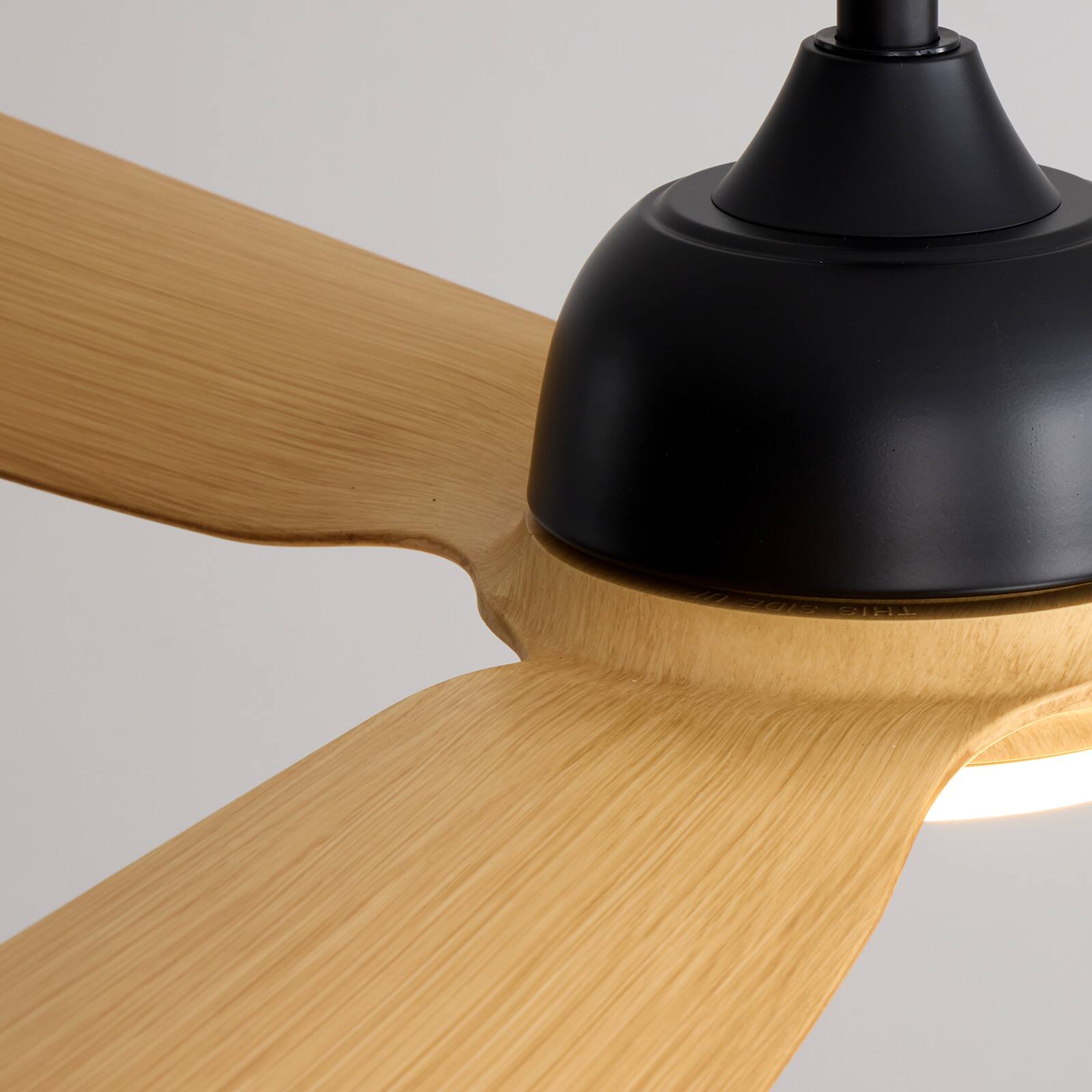 Alt View 9. Siljoy - 52" Wood Tone 3-Blade Ceiling Fan Light Modern Integrated LED Ceiling Fan for Bedroom Living Room Foyer - Natural Wood Tone.