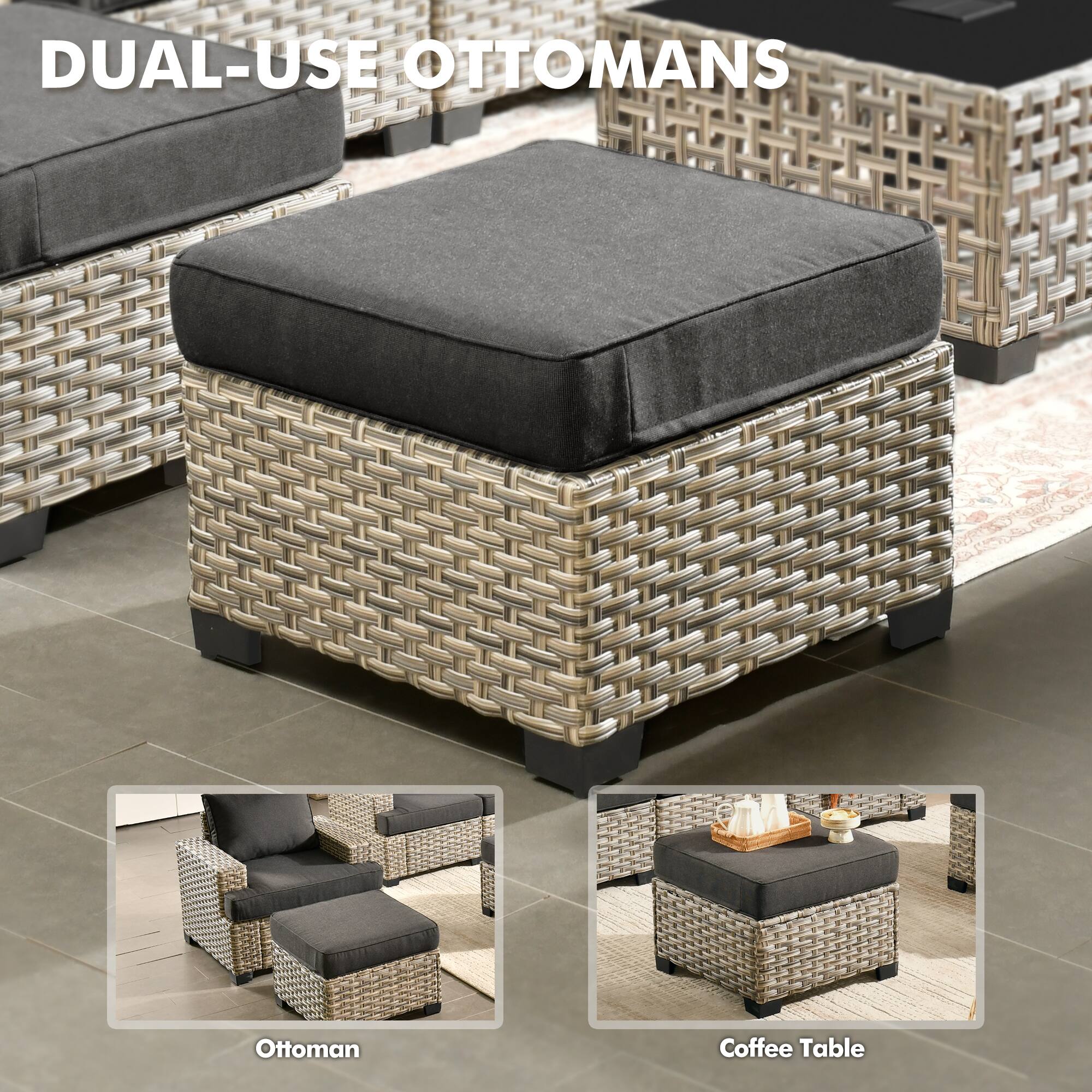 DUAL-USE OTTOMANS

Ottoman

Coffee Table