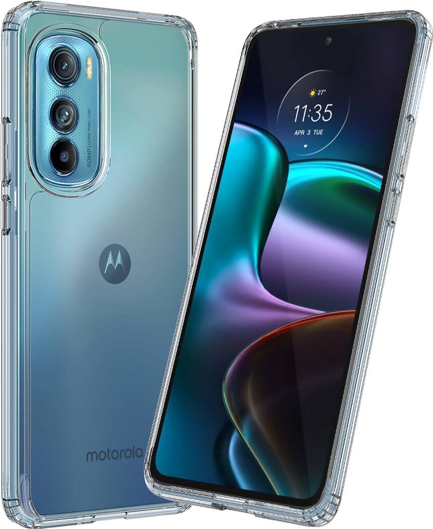 Alt View 14. SaharaCase - Hybrid-Flex Hard Shell Series Case for Motorola Edge (2022) - Clear.