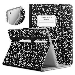 DTTO - for iPad 9.7 Inch 5th/6th Gen 2018/2017 Case with Apple Pencil Holder, Premium Leather Folio Stand Cover Case - Composition Book