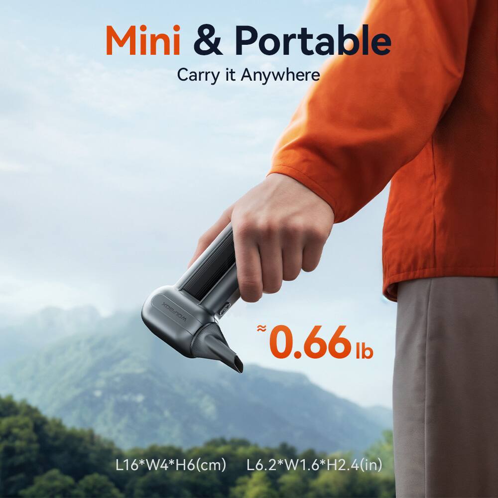 Mini & Portable  
Carry it Anywhere  

0.66 lb  

L16*W4*H6(cm)  
L6.2*W1.6*H2.4(in)