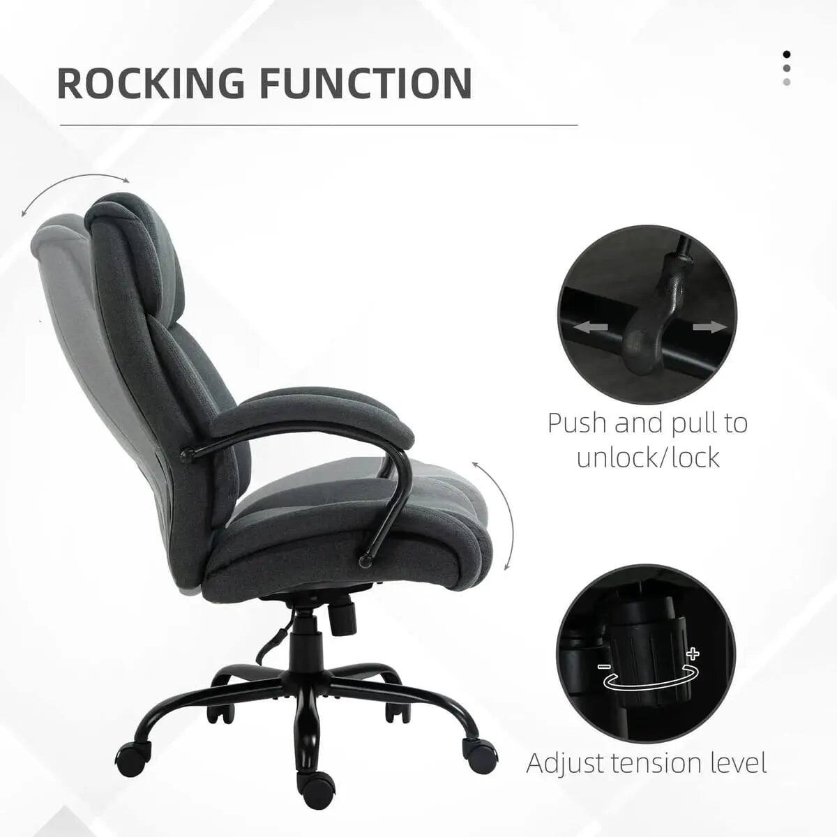 ROCKING FUNCTION

Push and pull to unlock/lock

Adjust tension level