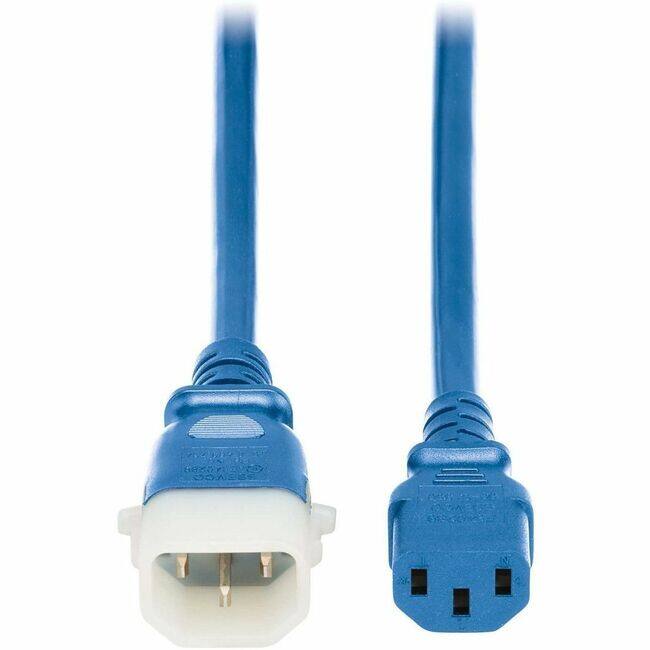 Front. Tripp Lite - TRIPP LITE SERIES PDU POWER CORDS C13 TO P-LOCK C14 HEAVY-DUTY 15A 250V 14 AWG 2 - Blue.