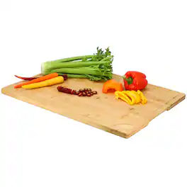 MegaChef - Bamboo 24 x 18 Inch Large Cutting, Prep and Serving Board - Brown