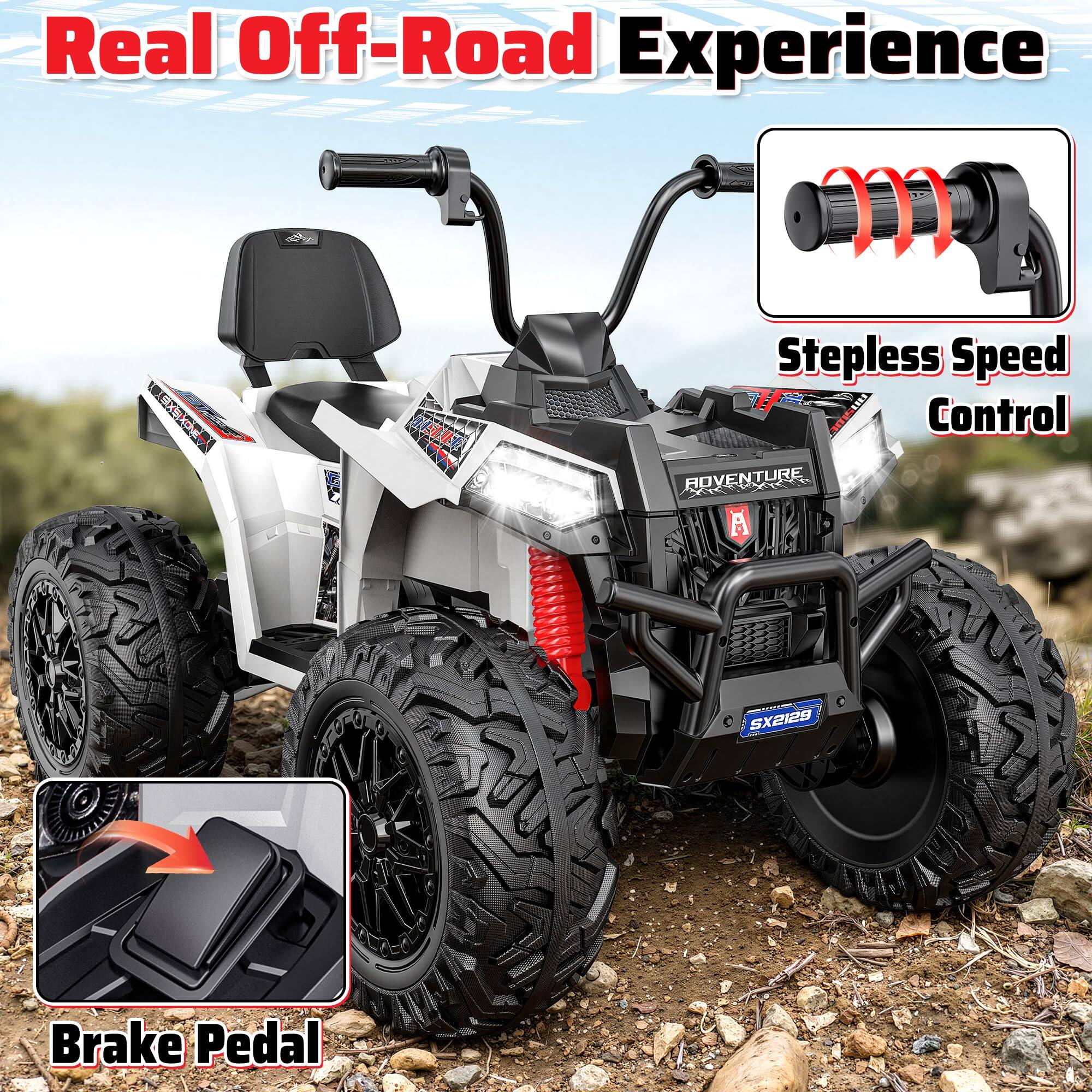 Real Off-Road Experience

Stepless Speed Control

Brake Pedal