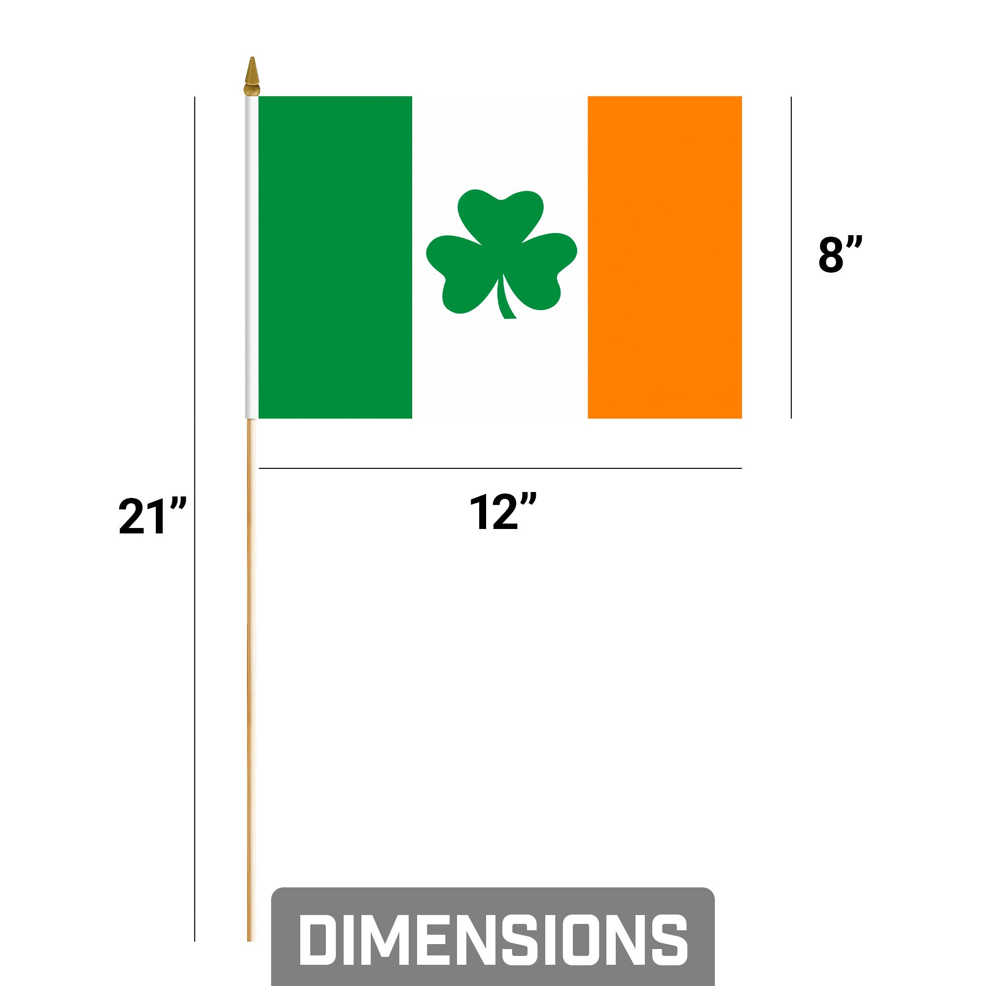 8" x 21" x 12" DIMENSIONS