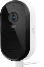 Front. Arlo - Essential Outdoor Security Camera 2K (2025 Release) - Wired Plug-In Powered, 1-Cam - White.