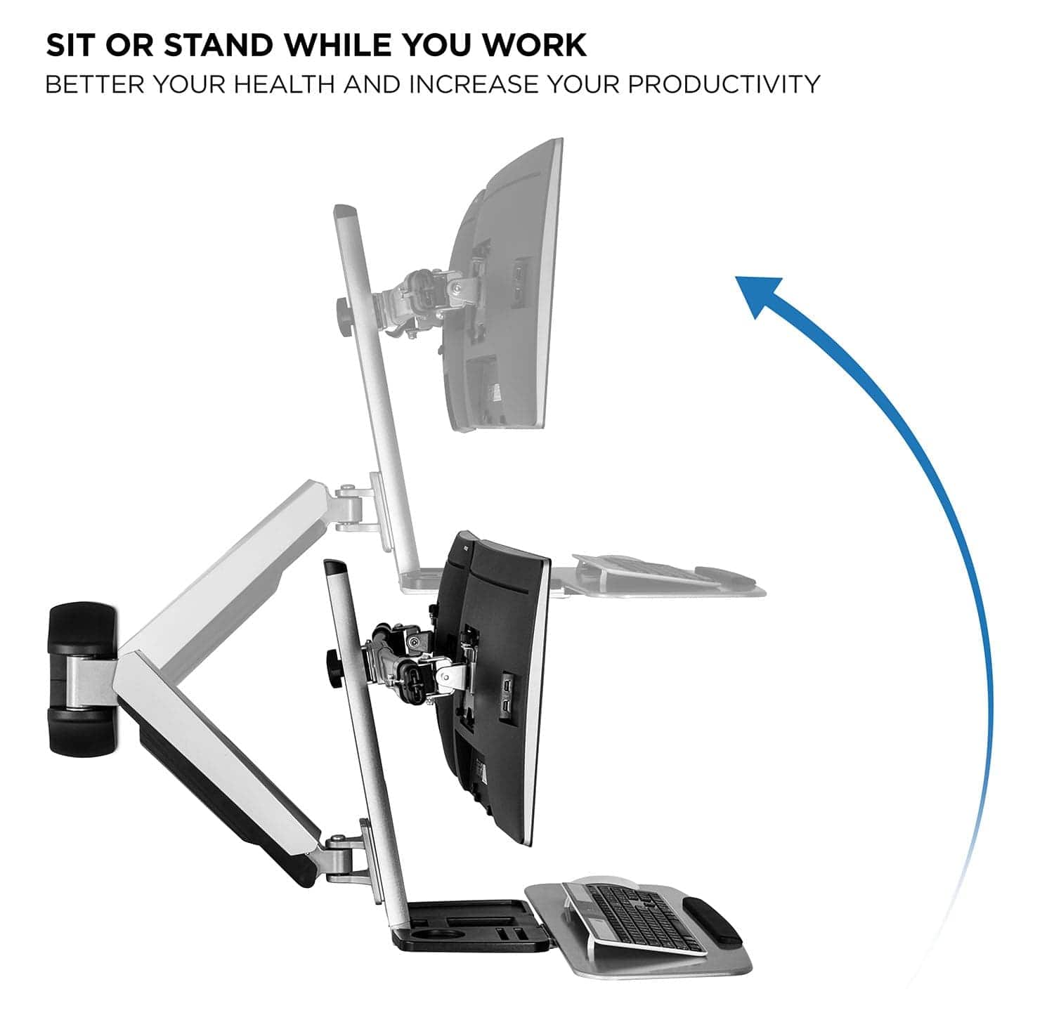 SIT OR STAND WHILE YOU WORK  
BETTER YOUR HEALTH AND INCREASE YOUR PRODUCTIVITY