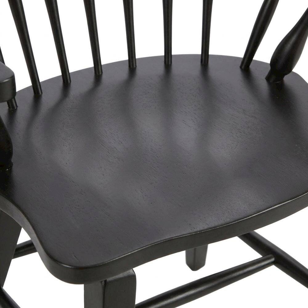 Alt View 2. Starlight Canyon Home - Windsor Back Armchair in Black with Elegant Tobacco Finish - Brown.