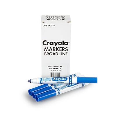 Crayola - Washable Broad Line Bulk Markers, 12 Pack - Blue price history on PriceWatchPro