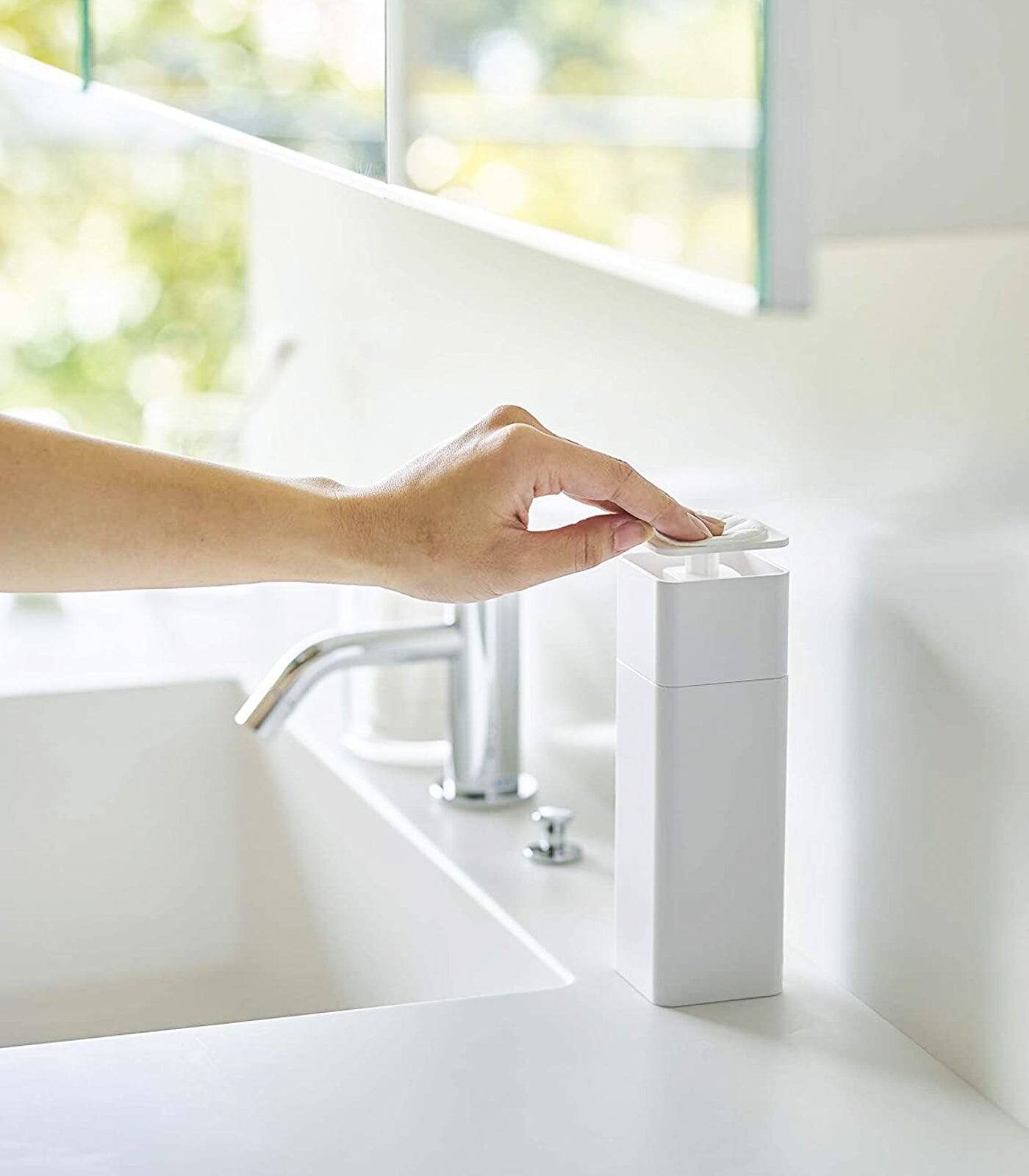Back. Yamazaki Home - Push Soap Dispenser - Black.