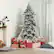 Alt View 12. Costway - 7 FT Flocked Christmas Tree Hinged Xmas Decoration with 420 LED Lights & 1057 Tips - Green/White.