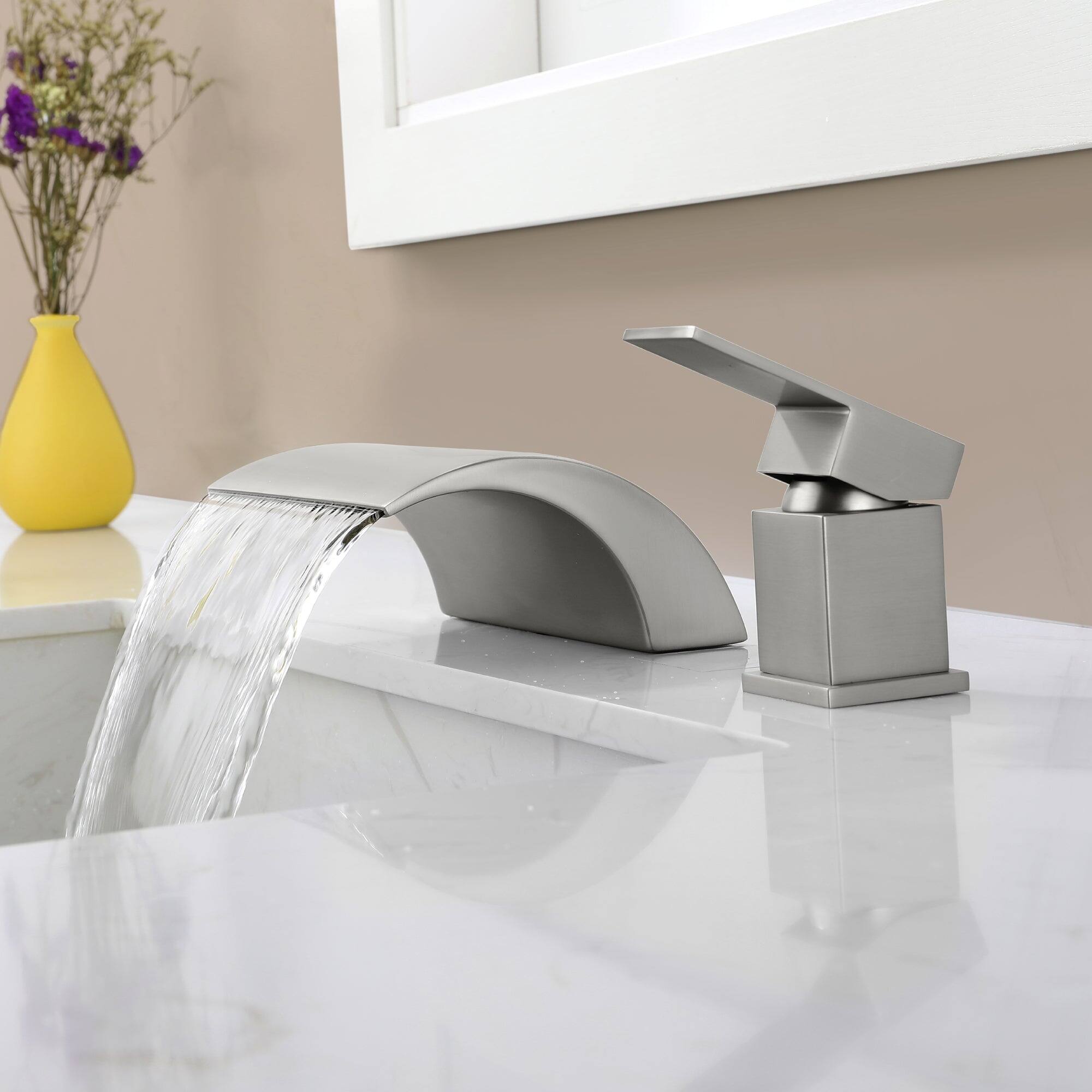 Alt View 1. Boyel Living - Brushed Faucet SUS304 18cm Waterfall Spout cUPC Cartridge Single Handle - Brushed Nickel.