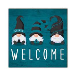 Fan Creations - San Jose Sharks 10'' x 10'' Welcome Gnomes Sign - Multicolor