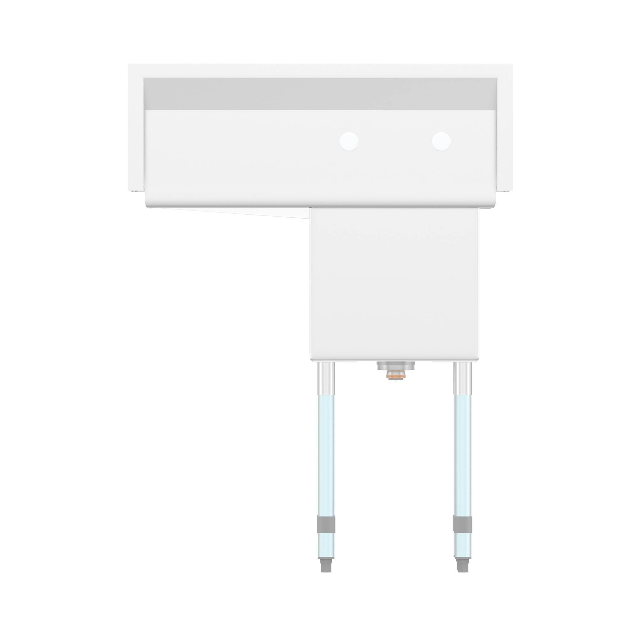 Alt View 2. Koolmore - 33 in. One Compartment Stainless Steel  Sink with Drainboard, Bowl Size 15"x 15"x 12" SA151512-15R3FA. - Stainless Steel.
