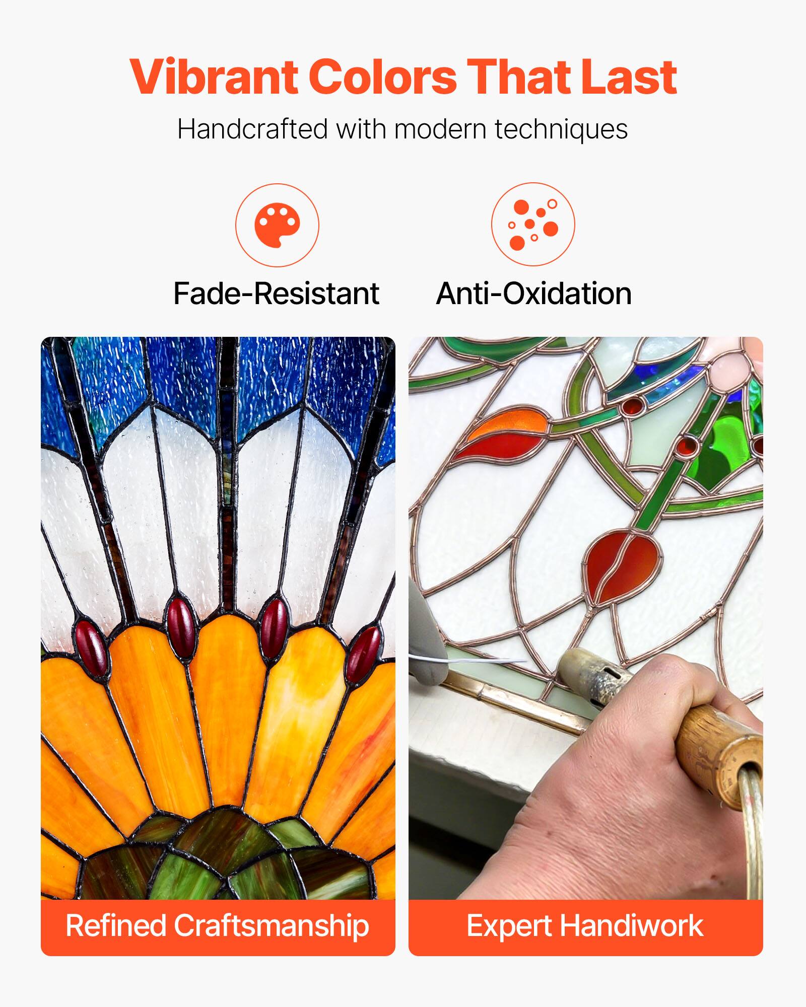 Vibrant Colors That Last  
Handcrafted with modern techniques  
Fade-Resistant  
Anti-Oxidation  
Refined Craftsmanship  
Expert Handiwork