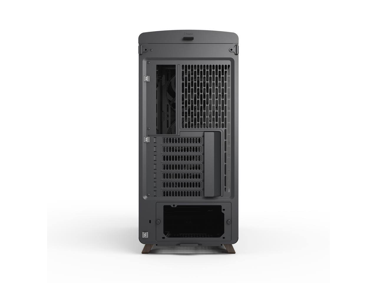 Alt View 9. Fractal Design - Fractal Design Summit Black TG Walnut PC Case - Tempered Glass, 3 Fans, ATX/E-ATX/mATX/ITX Support - Black.