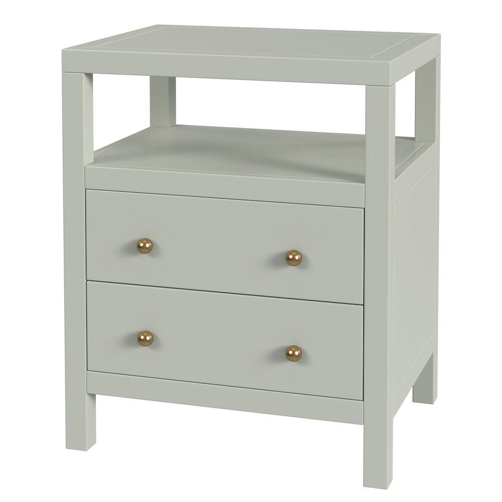 Alt View 2. Butler Specialty - Nora 2-Drawer Nightstand - Green.