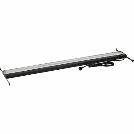 Front. HON - HON Recessed Task Light for 60" 72"W Overhead Storage Black Finish.