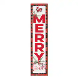 Jardine - Marist Red Foxes 12'' x 48'' Outdoor Merry Christmas Leaner - White