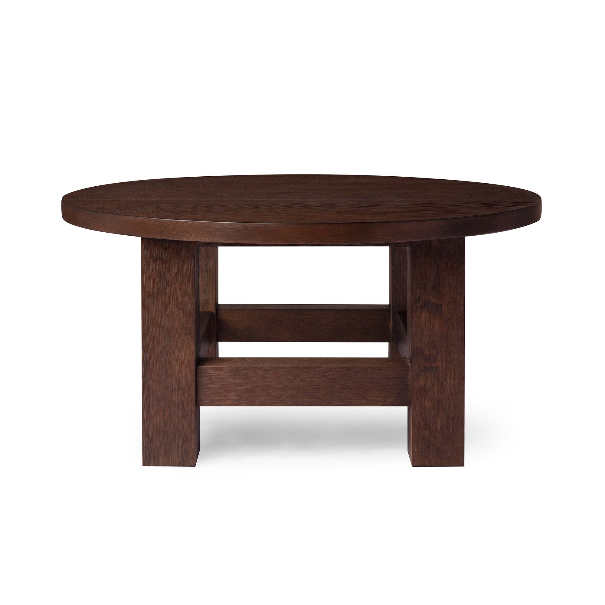 Alt View 1. Maven Lane - Maven Lane Marco Round Wooden Coffee Table Rustic Accent Furniture, Aged Brown - Aged Brown.