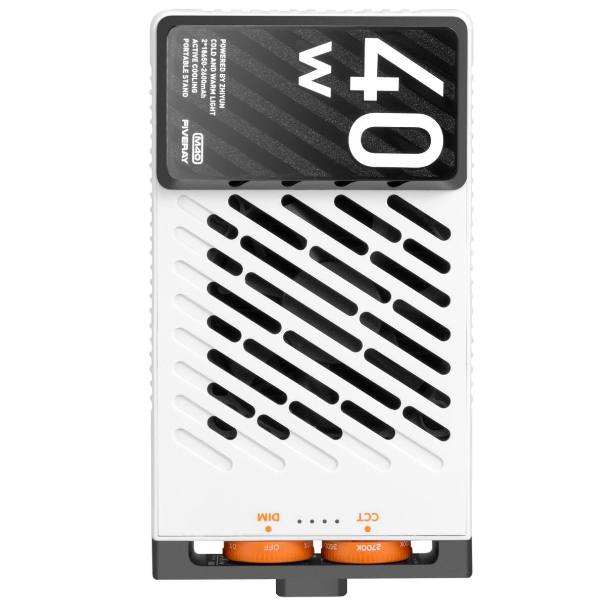 21 COLD PORTABLE ACTIVE POWERED COOLING 2600mAh 18650-2600 WARM AND AB STAND ZHIYUN LIGHT FIVERAY M40 W 4 40 DIM .... CCT to OFF 1 CO9C 2700K X0