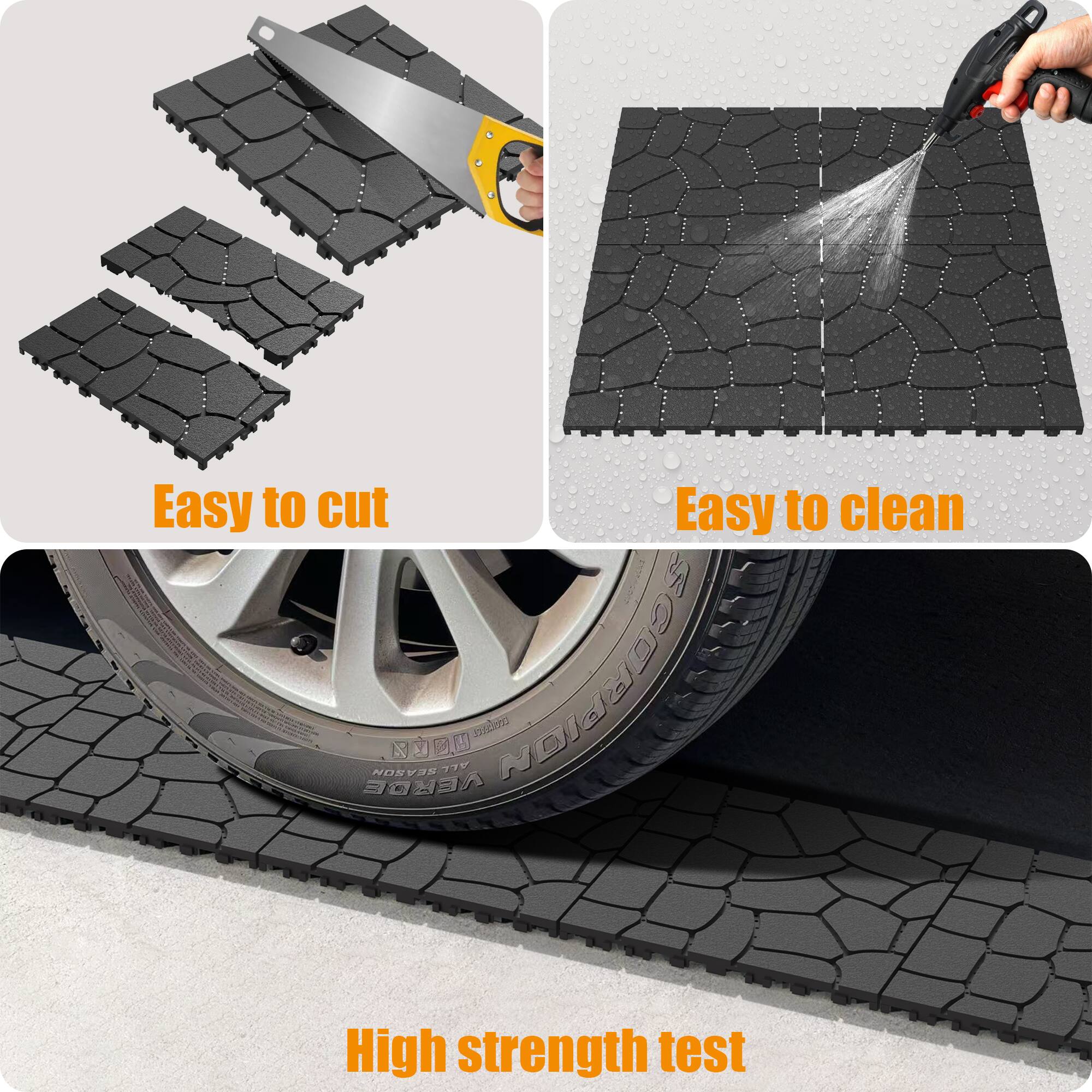 Easy to cut  
Easy to clean  
High strength test