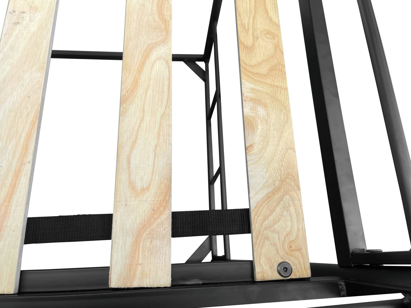 Alt View 9. Ecooso - Twin Over Twin Metal Bunk Bed，Guardrails, Convertible to Two Beds, Low-Profile Safe Design, Noise-Free, Easy Assembly - Black.