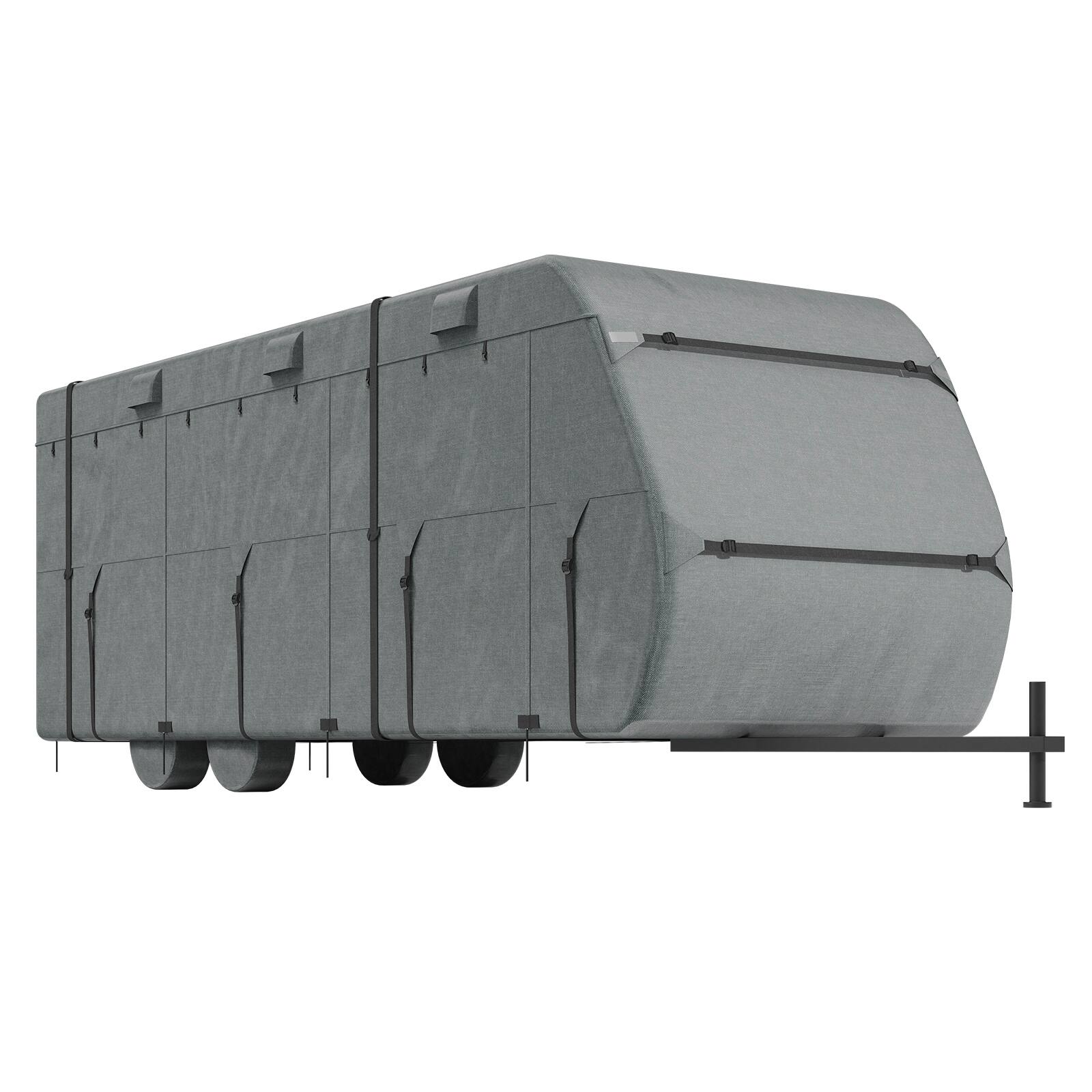 Alt View 5. VEVOR - Travel Trailer Cover, 28-31 ft RV Cover, Top 300D Oxford Fabric Camper Cover, Waterproof, Windproof and Rip-Stop Class - Grey.