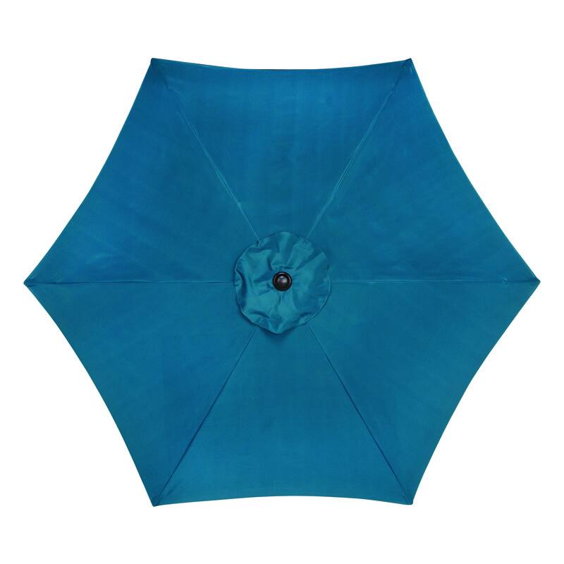Angle. Living Accents - Living Accents 9 ft. Tiltable Ocean Blue Market Umbrella.