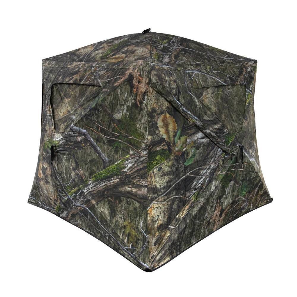 Angle. Ameristep - Ameristep Brickhouse Wide Bottom Ground Blind 75X75X66-Inch Footprint - Camo.