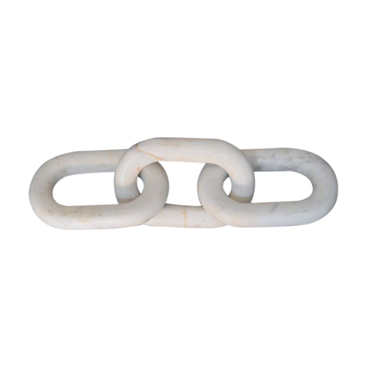 Front. Artisan Furniture - Artisan Furniture Decorative Marble Chain, White Color - White.