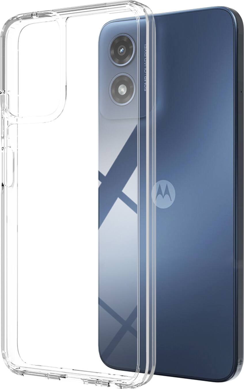 Alt View 11. SaharaCase - Hybrid-Flex Hard Shell Series Case for Motorola Moto G Play (2024) - Clear.