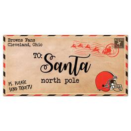 Fan Creations - Cleveland Browns 6'' x 12'' Letter to Santa Sign - Multicolor