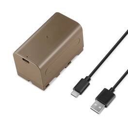 Neewer - 7000mAh NP-F750 Replacement Battery with USB-C Charging, 5.4H Charge, Sony NP-F Series