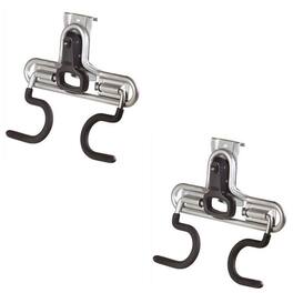 RubberMaid - FastTrack Wall S Hook 2 Handle Tool Storage Organizer Rack (2 Pack) - Gray