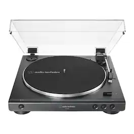 Audio-Technica - AT-LP60X-BK Fully Automatic Belt-Drive Stereo Turntable, Hi-Fi, 2 Speed, Dust Cover, Anti-Resonanc - Black
