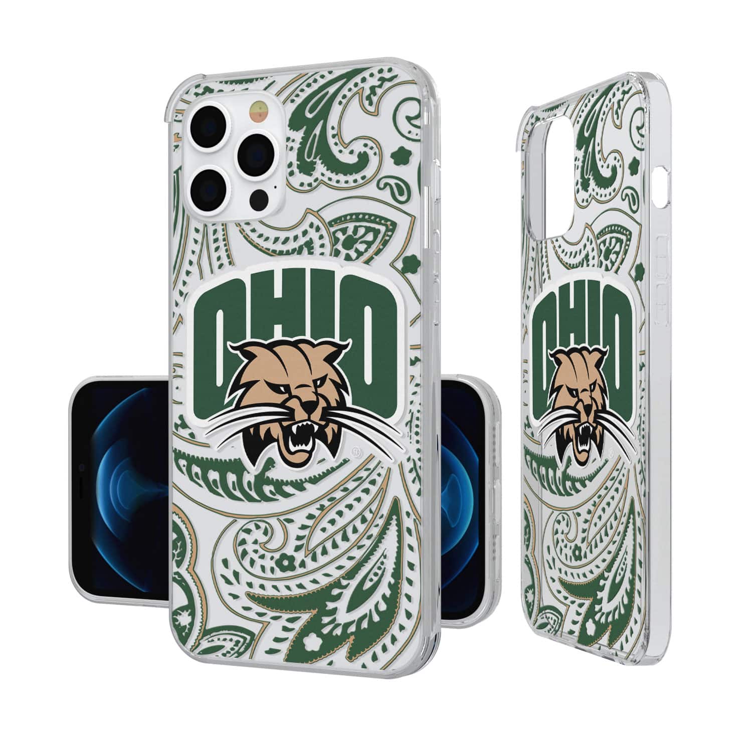 Keyscaper - NCAA - Ohio Bobcats iPhone Paisley Design Clear Case - 16 Plus - Multicolor price history on PriceWatchPro