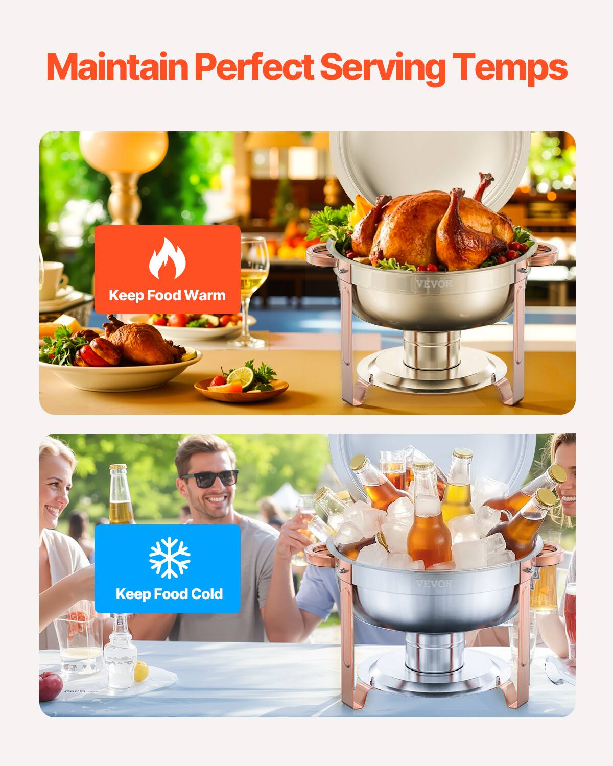 Maintain Perfect Serving Temps

Keep Food Warm

VEVOR SGA

Keep Food Cold

VEVOR