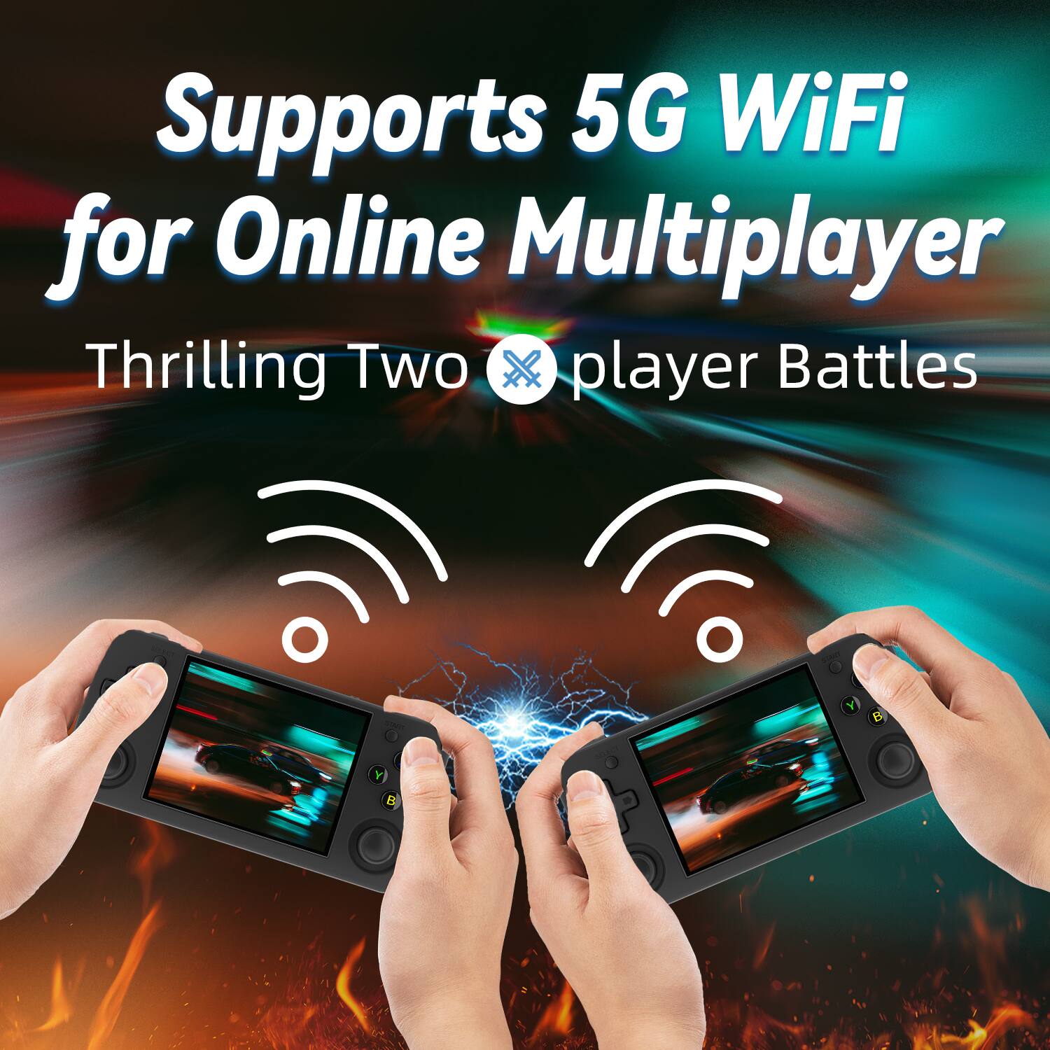 Supports 5G WiFi for Online Multiplayer Thrilling Two player Battles