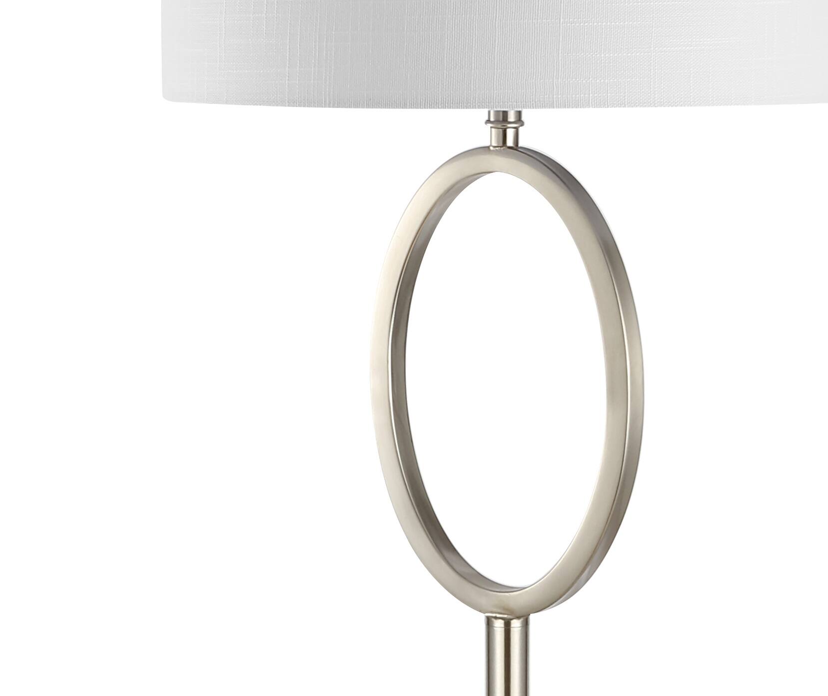 Alt View 4. Jonathan Y - April 61" Metal Modern Contemporary LED Floor Lamp, Nickel - Nickel.