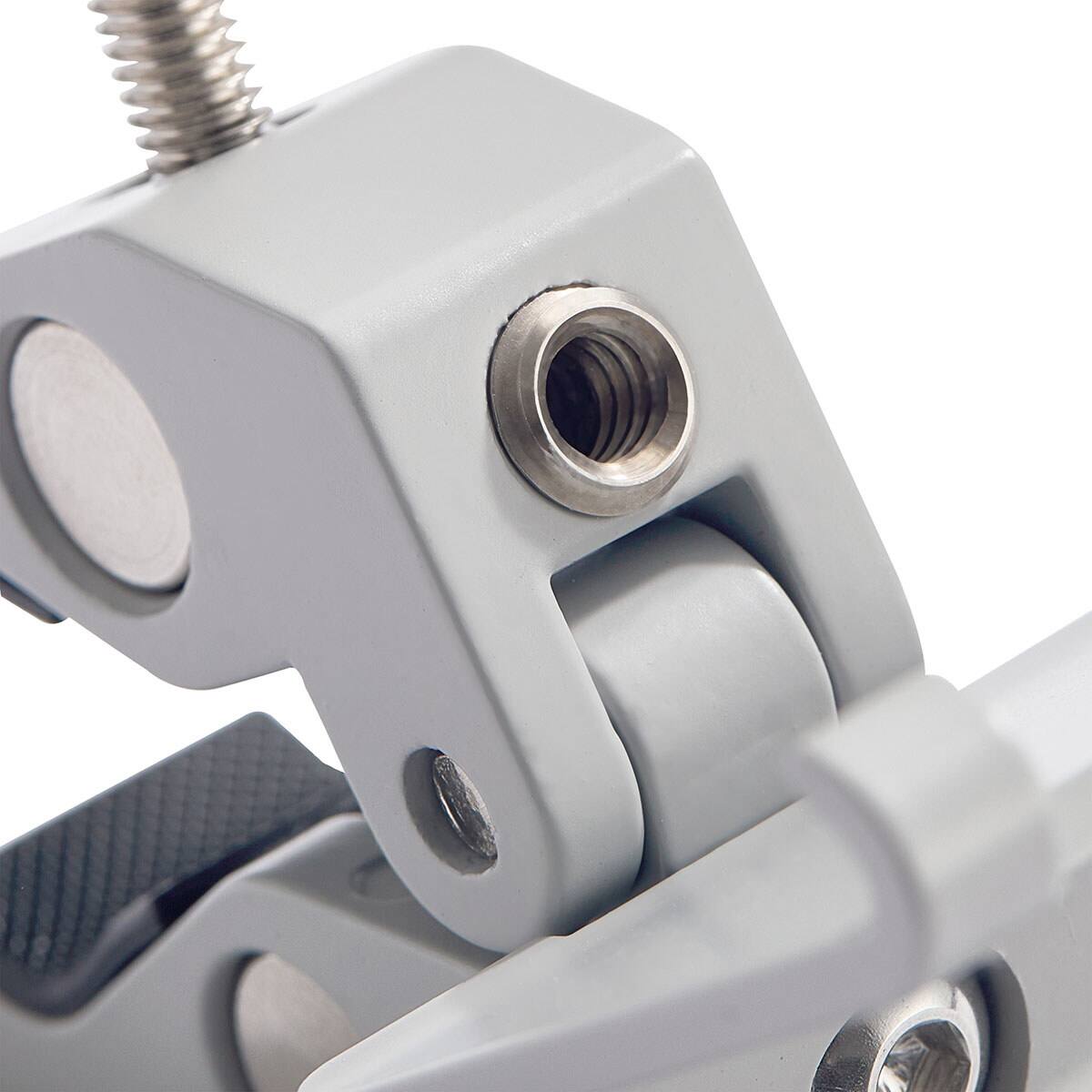 Alt View 8. Amaran - amaran Crab-Shaped Light Stand Clamp for Peak Battery Grip, Silver - White.