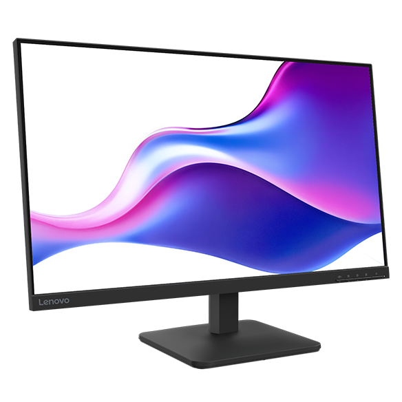 Front. Lenovo - Lenovo L27-4e 27-inch IPS FHD 100Hz Monitor - Raven Black.