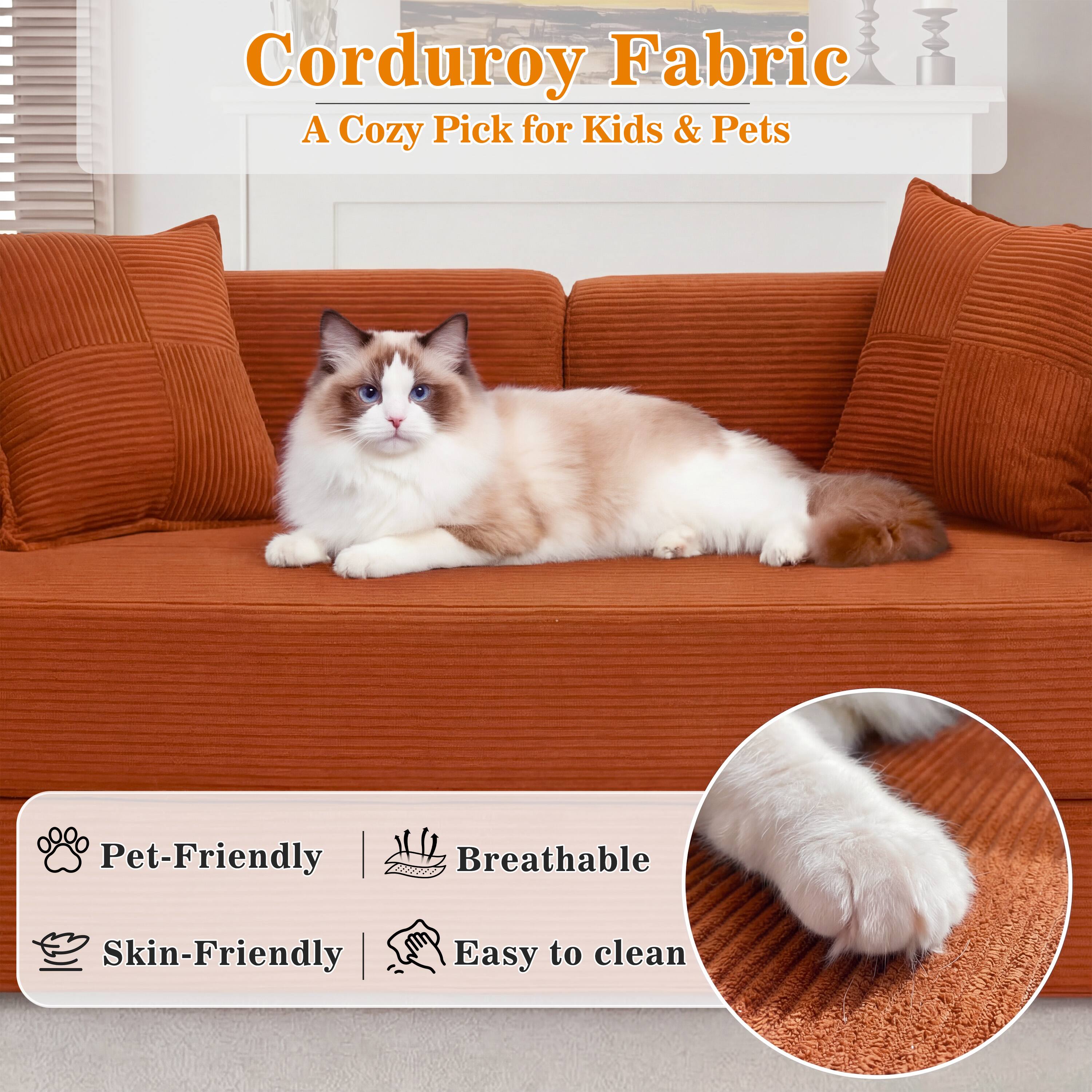 Corduroy Fabric  
A Cozy Pick for Kids & Pets

- Pet-Friendly
- Breathable
- Skin-Friendly
- Easy to clean