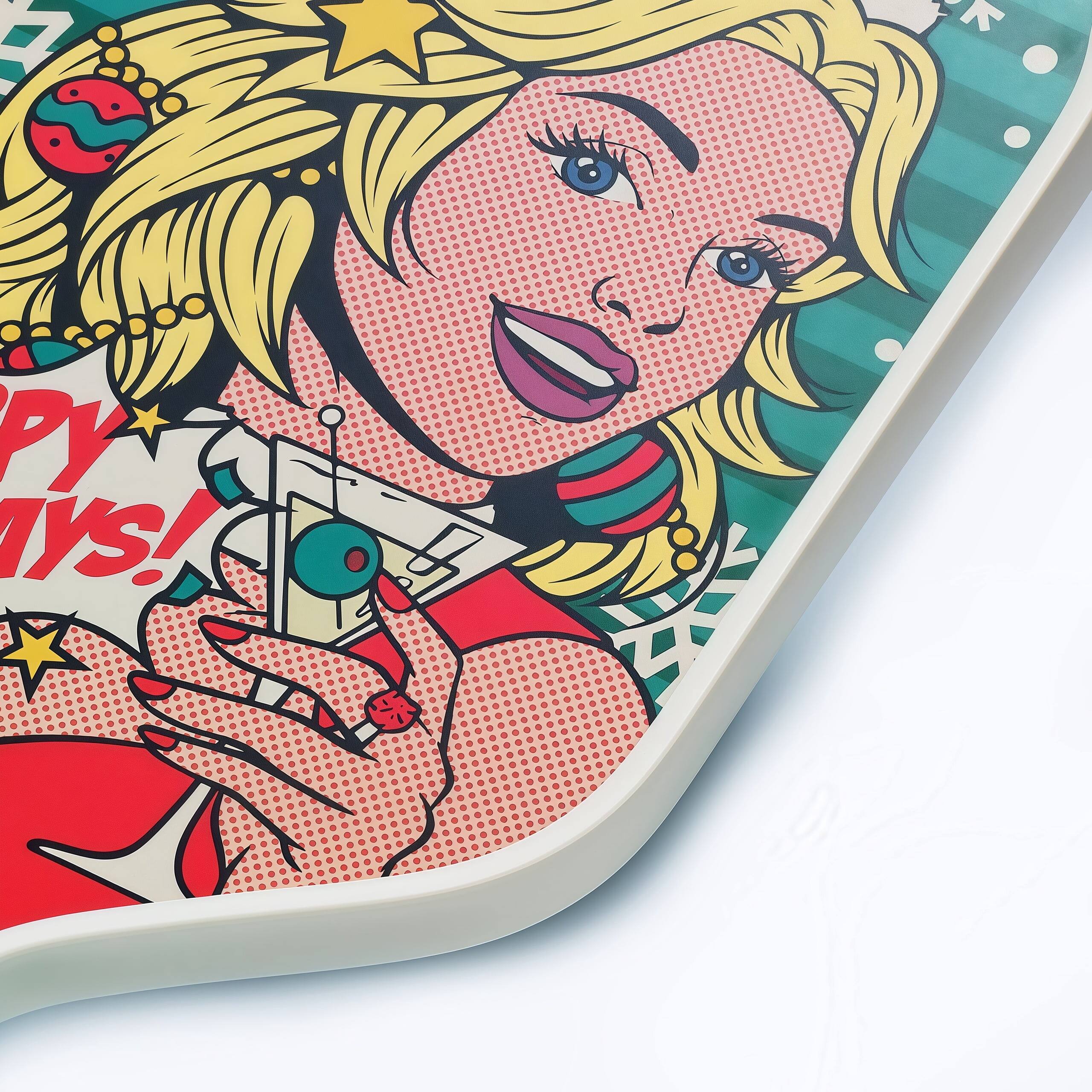 Angle. ARTI - ARTI Carbon Pickleball Paddle Holidays, Green - Green.
