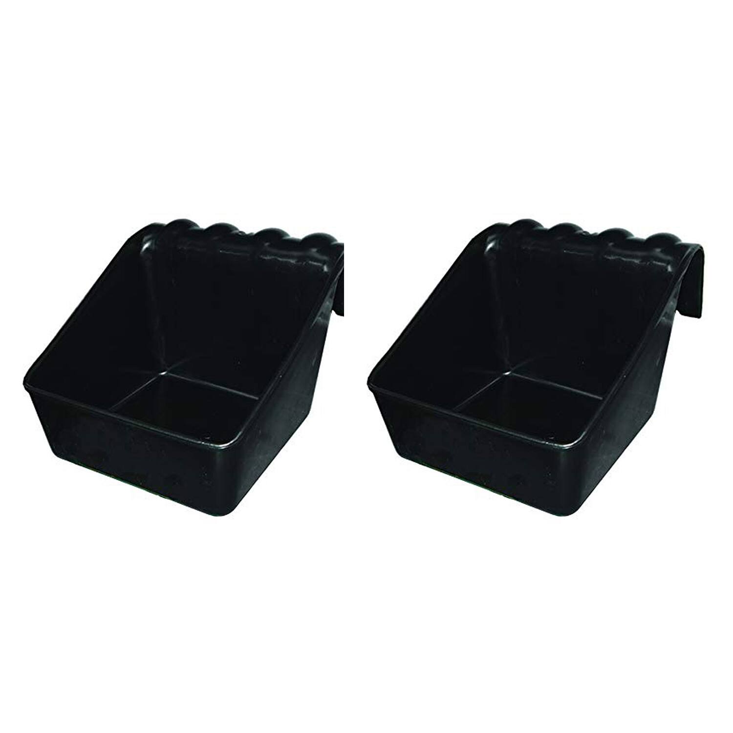 Front. Little Giant - Little Giant 50 lb Plastic Universal Livestock Block Holder and Feeder  (2 Pack) - Black.