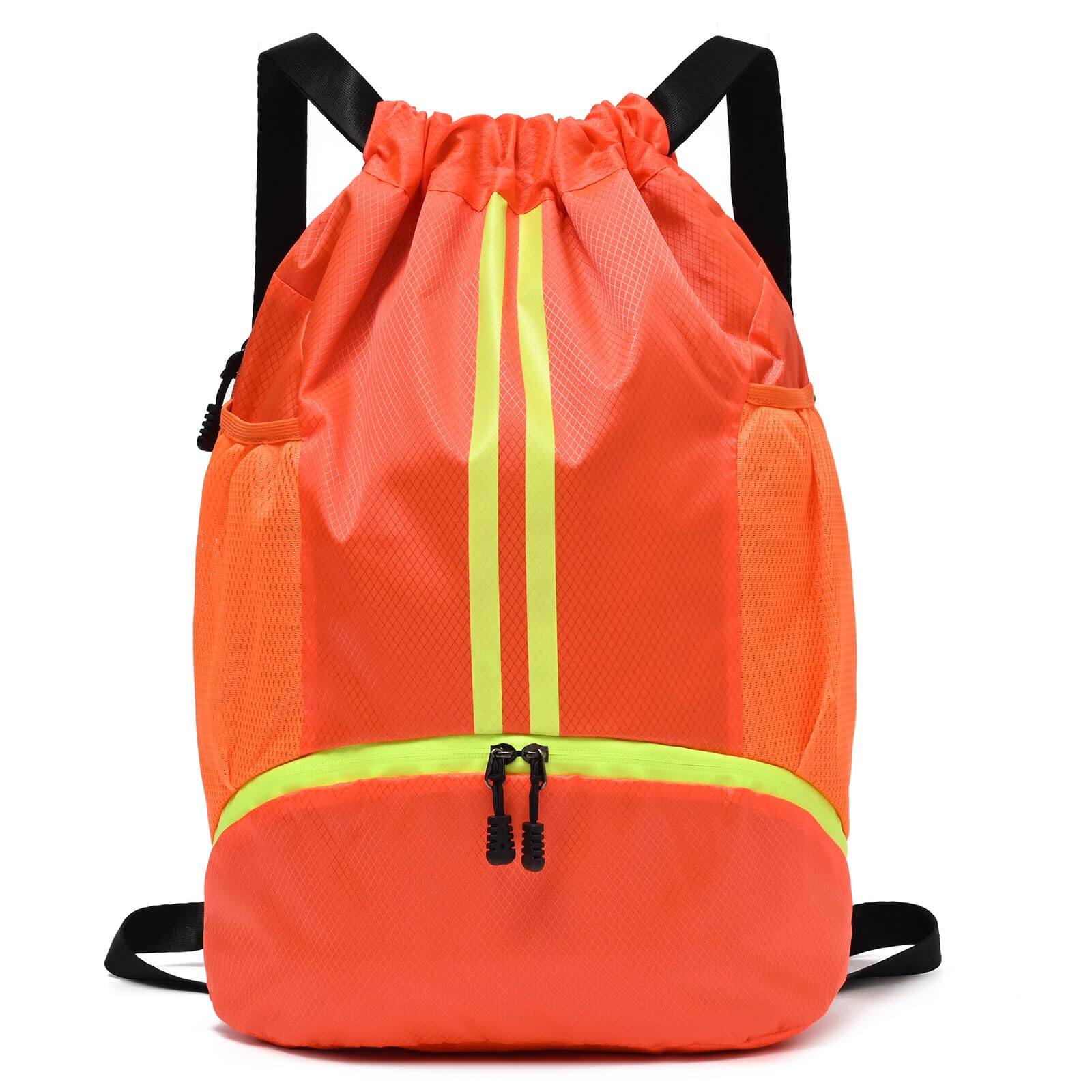 Pacoar Cade Black Drawstring Gym Bag For Men Waterproof Backpack Women ...