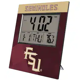 Keyscaper - Florida State Seminoles Color Block Digital Desk Clock - Multicolor